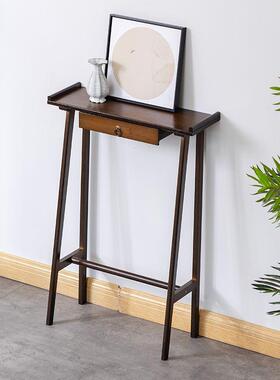 新中式玄关桌靠墙小条案窄OYF饰楠竹装子柜过道端简约现代景台