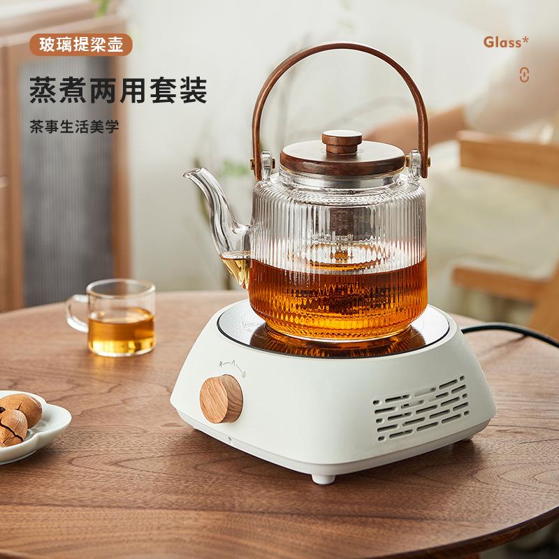 煮茶器煮茶炉JOQ家用大容泡茶量烧具水壶专用玻璃茶电陶炉煮茶壶