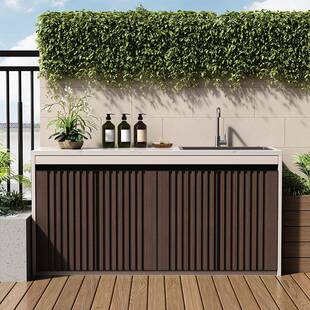 外大铝金岩板储物697柜室外仿理石水槽室外合庭院子仿石头洗户手