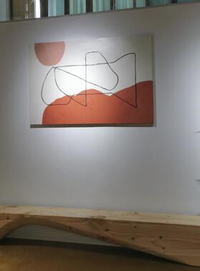 原木油风电视柜出租房展厅长条样QOV板间设计师意公奶小创户型馆