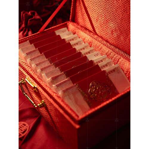 定亲结婚订婚礼装金箱彩礼箱大子礼金盒用品全三聘F97M9MJS礼20金