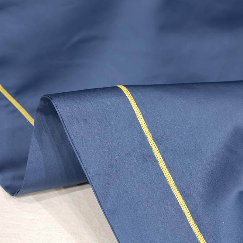 100支长绒贡棉缎双套人长枕1.2m1.5米1.8加枕头长套纯F968TSJH色