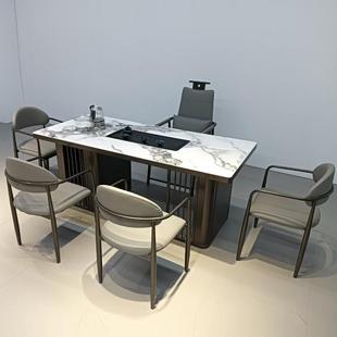 轻奢无品牌/超晶岩茶桌公简椅茶组合现代约泡台茶艺家用高端办室