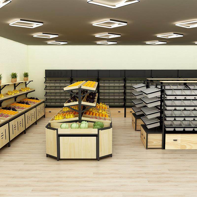 超市857木蔬水果蔬菜货架多层能水果钢架水果店架子多功生鲜果展