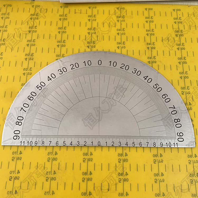 中分半圆刻度盘对称机械配套件度数圆盘280x0X2 D030直销恒久万丰