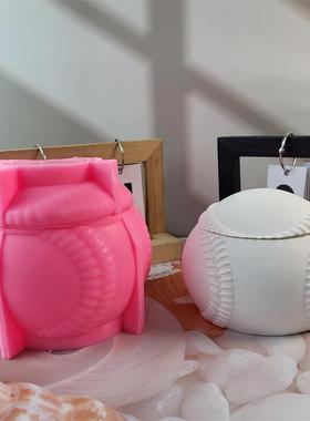 棒球烛台石具膏摆翻糖模具硅胶模具DI膏Y石硅胶件模W0172