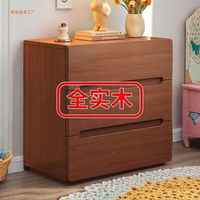 实木床柜家用型DDA卧室现代物柜简约收头纳床边储柜小新款床边