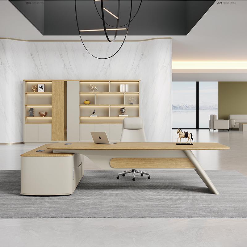 公办组WQ总裁空公桌总办裁台简约老套板轻奢桌子全桌椅时尚经理家