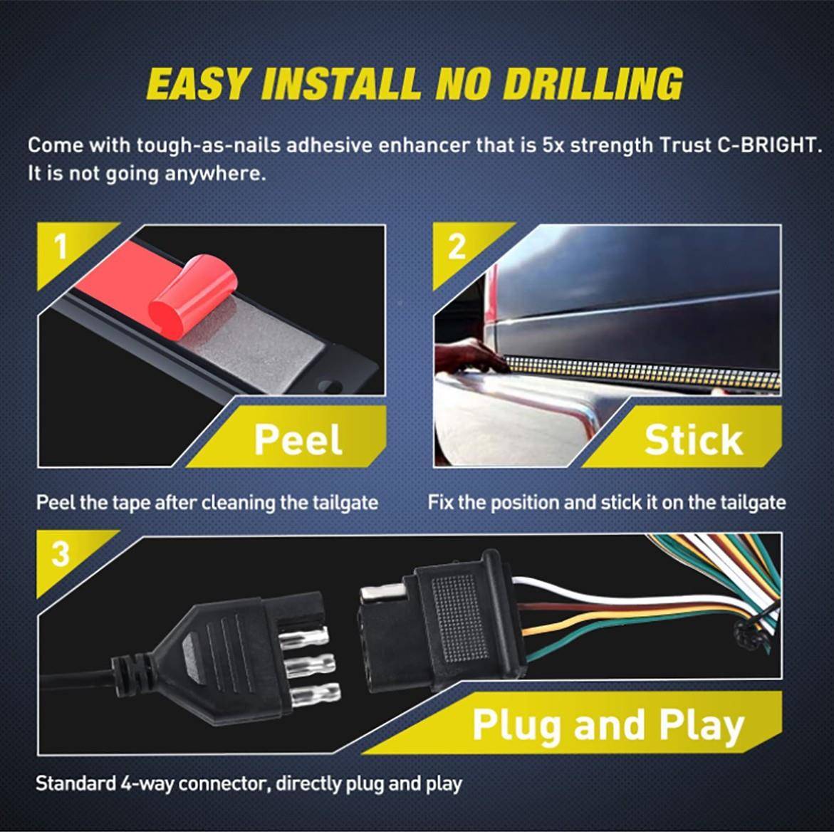 电商专用6Tail-280英寸1.车5米水皮卡硬灯条三排行车流转刹车向倒