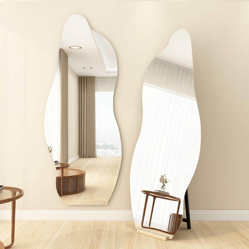 规则网红异形镜子家用穿衣镜全镜女生卧落地in身8413s云朵试室衣