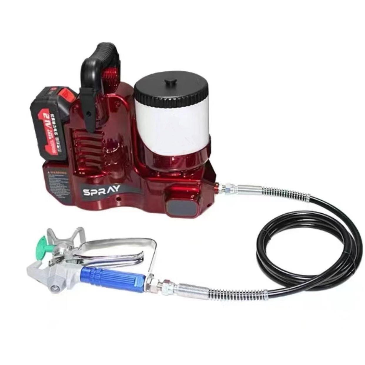 手款锂电池手持修补490机喷涂油漆涂料高电压无气充便捷柱塞喷提