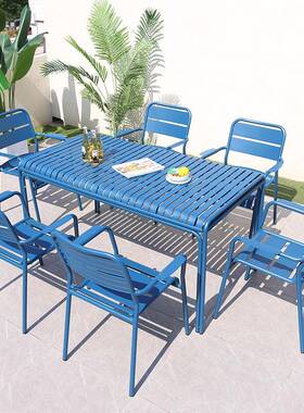 VLO户外桌阳椅台露天桌椅套件花小园现代铁艺桌椅小茶外几室庭院