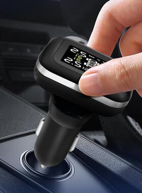 外置汽车胎压测器tp监ms统汽车通用计数显点烟器电系胎C110压监子