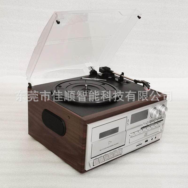 黑胶唱片机CD机调式收机磁带播放频机复古留声机老黑胶音4379唱片