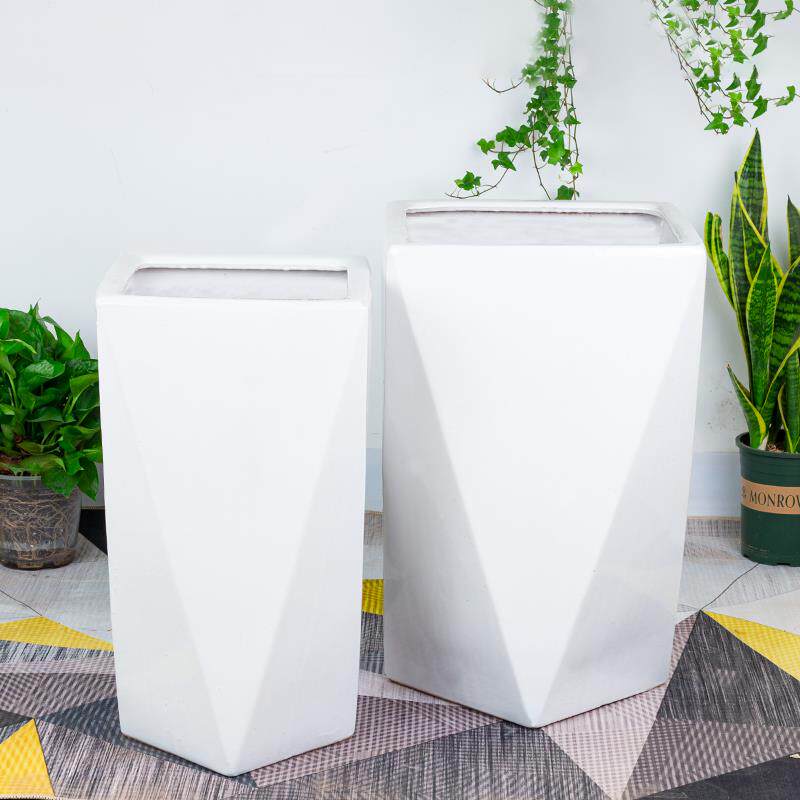 花盆陶瓷大号大径30以的CHO上北欧简约发财树兰口花鸟蝴蝶兰天堂