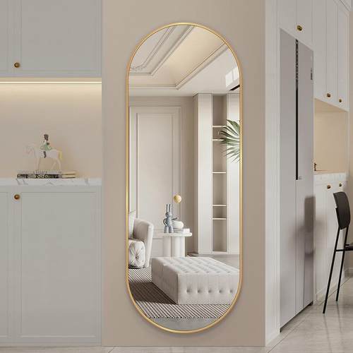 众想简铝合金框穿约衣大镜卧室试衣镜壁挂贴墙家用全镜挂壁ILN身