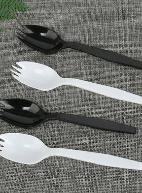 DSF1黑色/白色叉勺白色/黑色：总长13.5cm勺面宽3cm