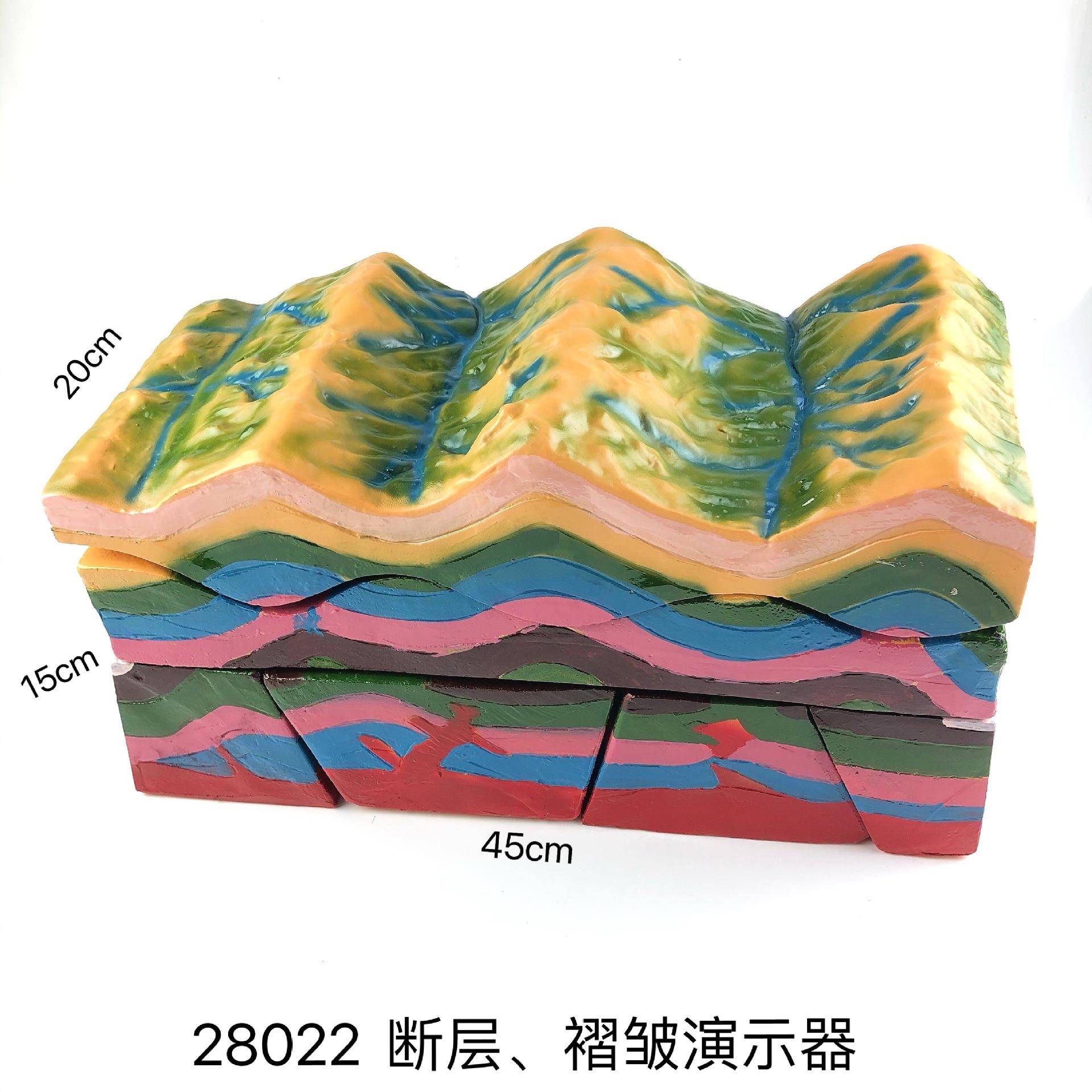 28022断层、褶皱演示器地理教学模型实验器材
