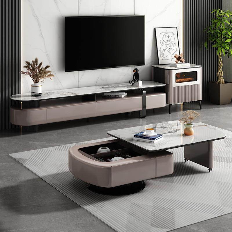 意式轻奢可旋转岩板茶几电视柜创意设计师客厅极简家用茶几带抽屉,鲜花速递/花卉仿真/绿植园艺,割草机/草坪机,淘宝优惠券,粉丝福利购,淘宝优惠卷