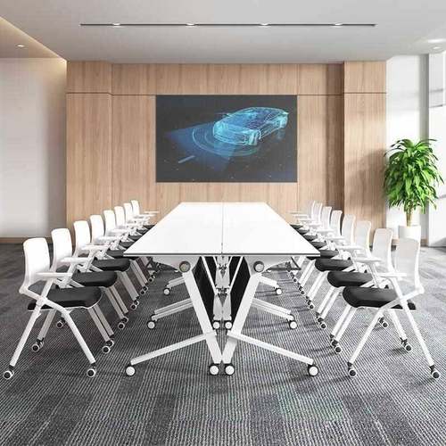 折叠培训桌椅组合折叠桌可移动拼接会议桌可移动折叠双人长条桌