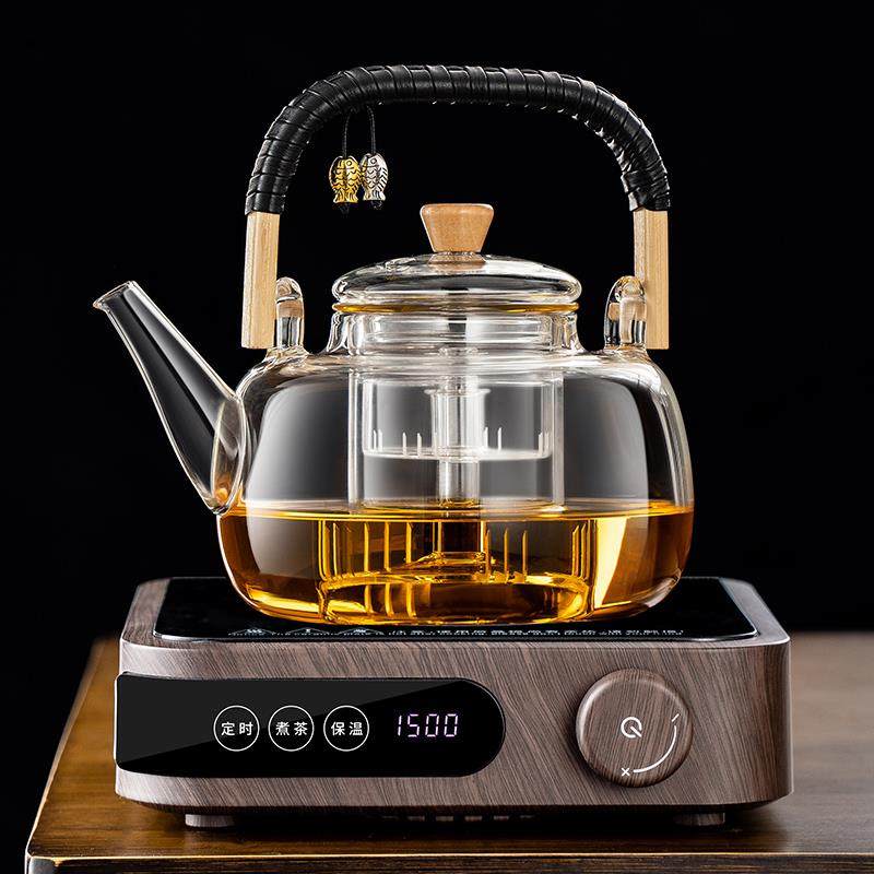 A524蒸煮一体茶壶电陶炉加热玻璃烧水壶家用茶具全自动大号煮茶器,收纳整理,烫衣板及配件,淘宝优惠券,粉丝福利购,淘宝优惠卷