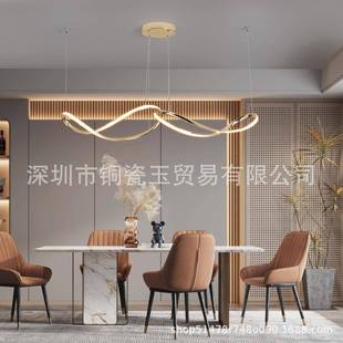 餐厅吊灯个性 现代简约创意设计师长条饭厅灯吧台灯极简led餐桌灯