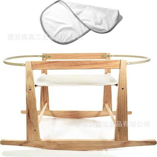 跨境木制婴儿摇篮木制摇摆摩西篮架便捷式新生儿入睡篮宝宝摇椅