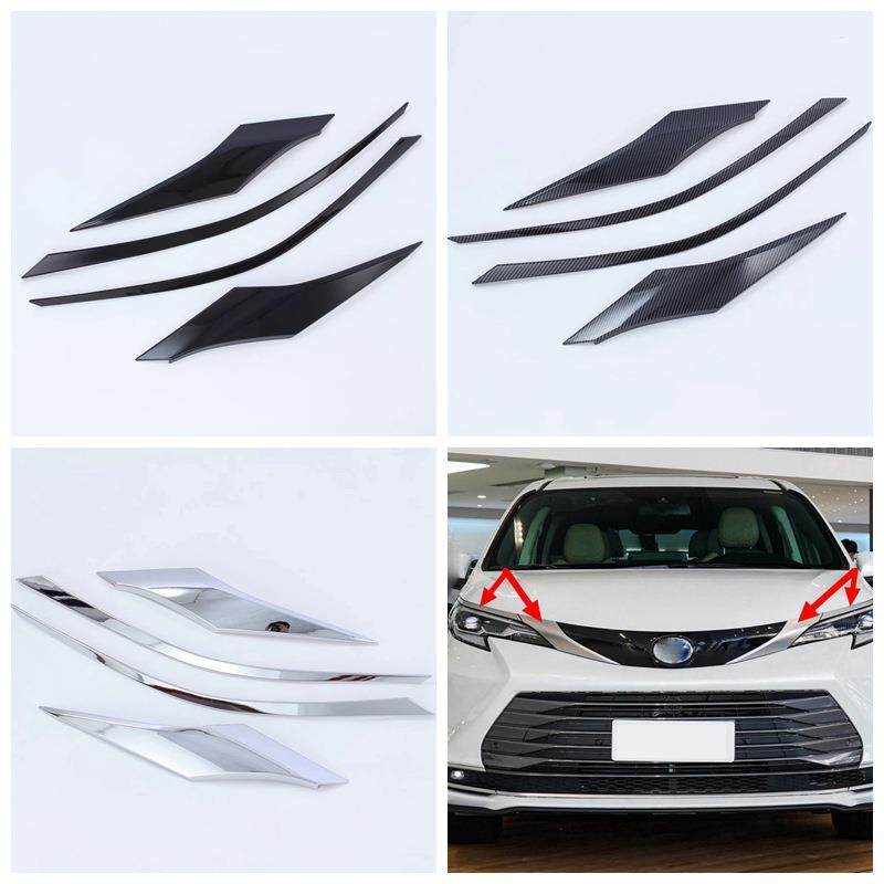 适用丰田22塞纳Sienna侧边机盖饰条改装大灯眉前脸装碳纤黑饰片L,农用物资,其他肥料,淘宝优惠券,粉丝福利购,淘宝优惠卷