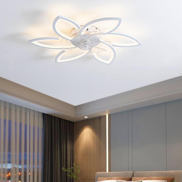 吊扇灯2024北欧现代简约风扇灯餐厅卧室客厅超薄吸顶电灯扇