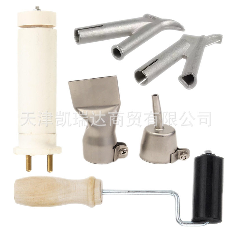 一体式1500W塑料焊枪三角焊嘴配件直柄1600W热风枪通用圆焊嘴木轮