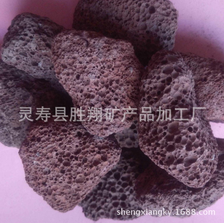 现货黑浮石红浮石搓脚摩茧去死皮浮石鱼缸景观造景浮石颗粒批发