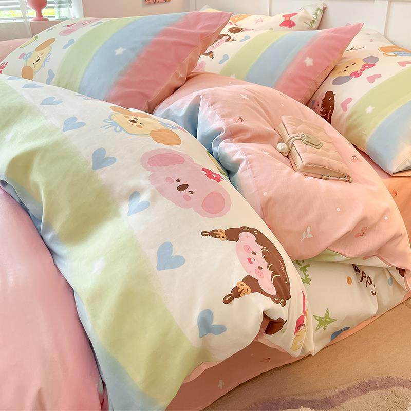 儿童纯棉床上四件套100全棉学生宿舍卡通被套床单三件套床笠床品4,农用物资,其他肥料,淘宝优惠券,粉丝福利购,淘宝优惠卷