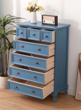 FVR五斗实木靠墙抽屉式收纳柜卧室大柜子柜物斗柜轻奢五橱带锁储