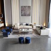 轻奢现代磨砂科技布沙发中小户型转角直排高回弹海绵磨砂布艺沙发