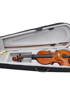 普及小提4/4自琴然AV-105色椴木实小者提琴学生儿童初木学成人演