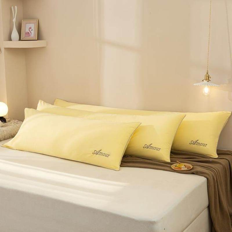 全棉长枕套只枕装套纯棉双人加长枕芯套头1.2m1.5米1.8一ODT透气