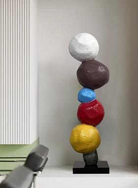 色彩F9177玻璃钢石头落装饰摆件酒前台灯饰样板间艺术地装饰灯装