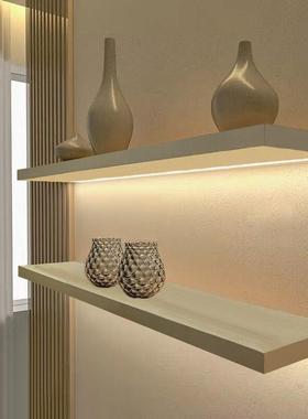 发光挂墙架层板灯带广埃墙壁光搁板墙置物架一字隔灯板上壁书9714