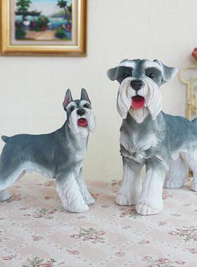 家居装创意公仔仿真雪摆纳1871-187狗瑞摆件宠物狗玩具饰模型树脂