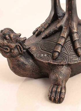 中式仙鹤摆件落地玄型关客厅F87T76SM电视发柜沙边旁艺术复古大装