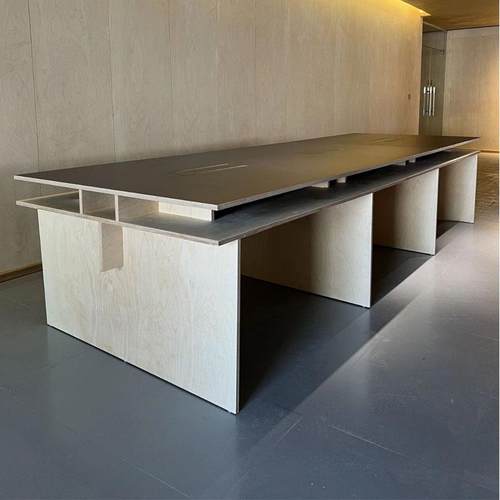 loft设计师办公桌实木大板桌简约复古会议长桌工作台桌商务洽谈桌