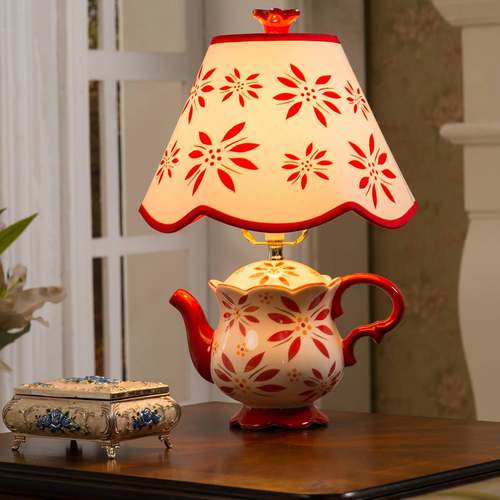 直销创意灯具床头可调光婚庆摆件喜庆陶瓷台灯卧室灯