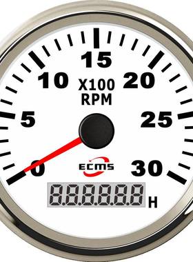 船用数显指针转速表3000RPM红色背光