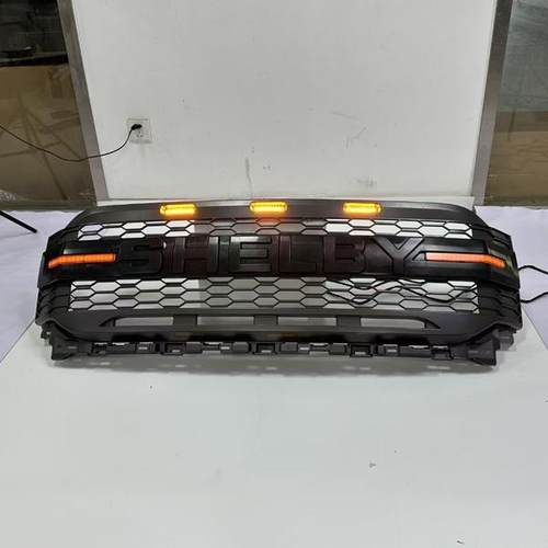 适用21-24年福特F150升级带灯前中网谢尔比款前中网格栅网格前脸