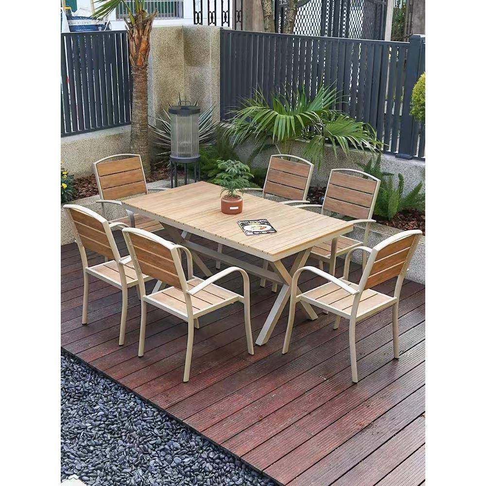 户外桌椅庭院阳台休闲区布置室外塑木防腐木茶桌别墅院子露天桌椅,节庆用品/礼品,新娘配件,淘宝优惠券,粉丝福利购,淘宝优惠卷