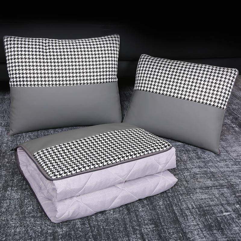 抱枕被子两用千鸟格二合一折叠腰靠枕头枕车载车用午睡毯子办公室,纺织面料/辅料/配套,纺织机械配件,淘宝优惠券,粉丝福利购,淘宝优惠卷