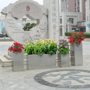 户外641锈钢花箱不钵花槽花器商业街花楼售部写字楼广场景观花池