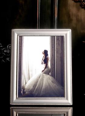 相框空框欧式简约金片属相框寸78寸10寸AJM用礼品家挂墙照框摆台