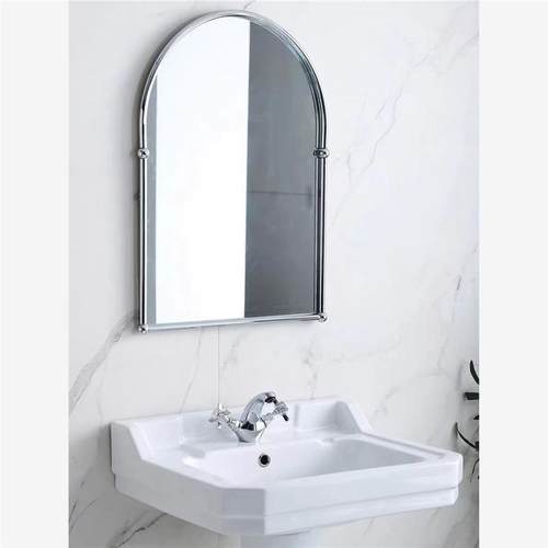 法子式复古拱门形北浴室镜347简壁挂约式欧式卫生间挂墙不锈钢梳