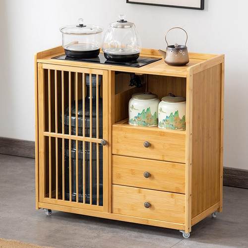 移动茶台车OFD家茶用茶水柜木小轮茶桌几实带茶几功夫茶具烧水器
